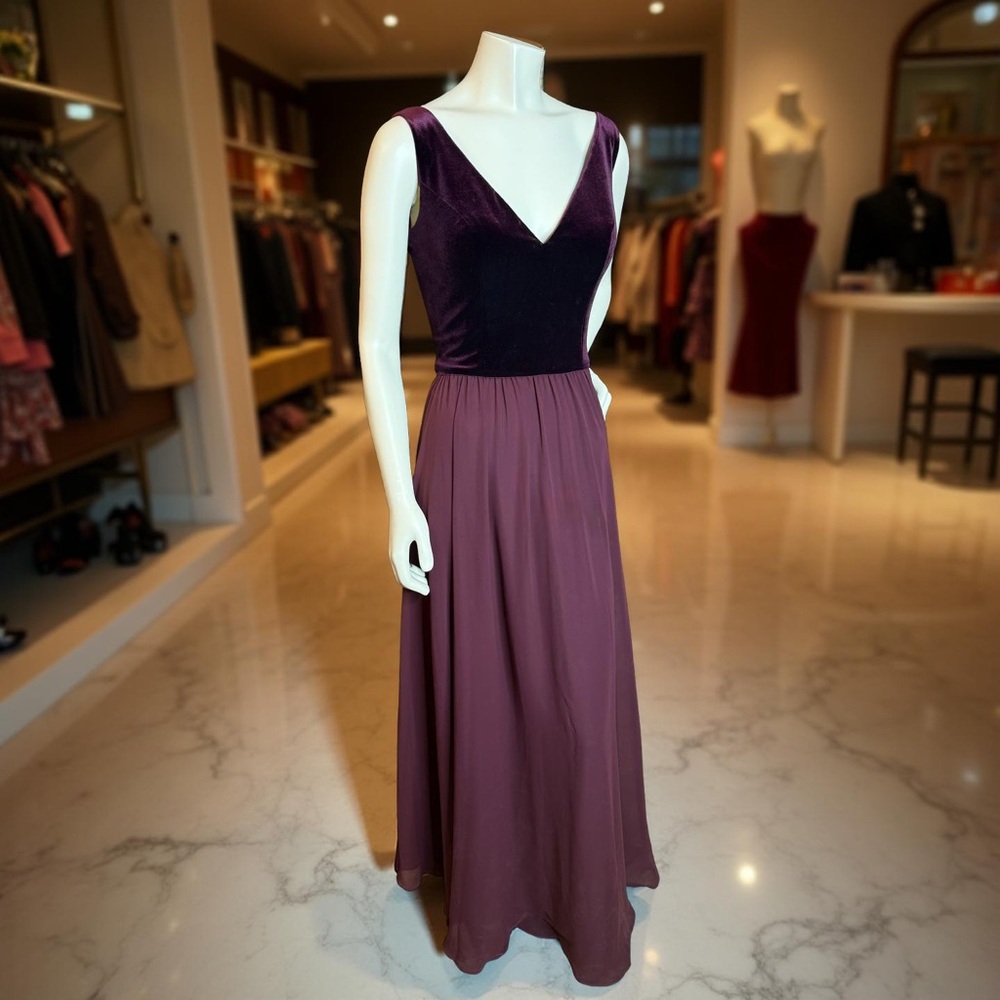 Mori Lee Deep Purple Evening Gown